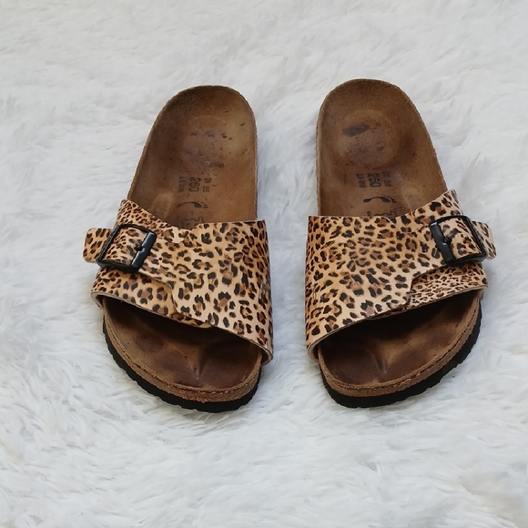 Birkenstock Shoes - Birkenstock Birki's Leopard Print Madrid Sandals